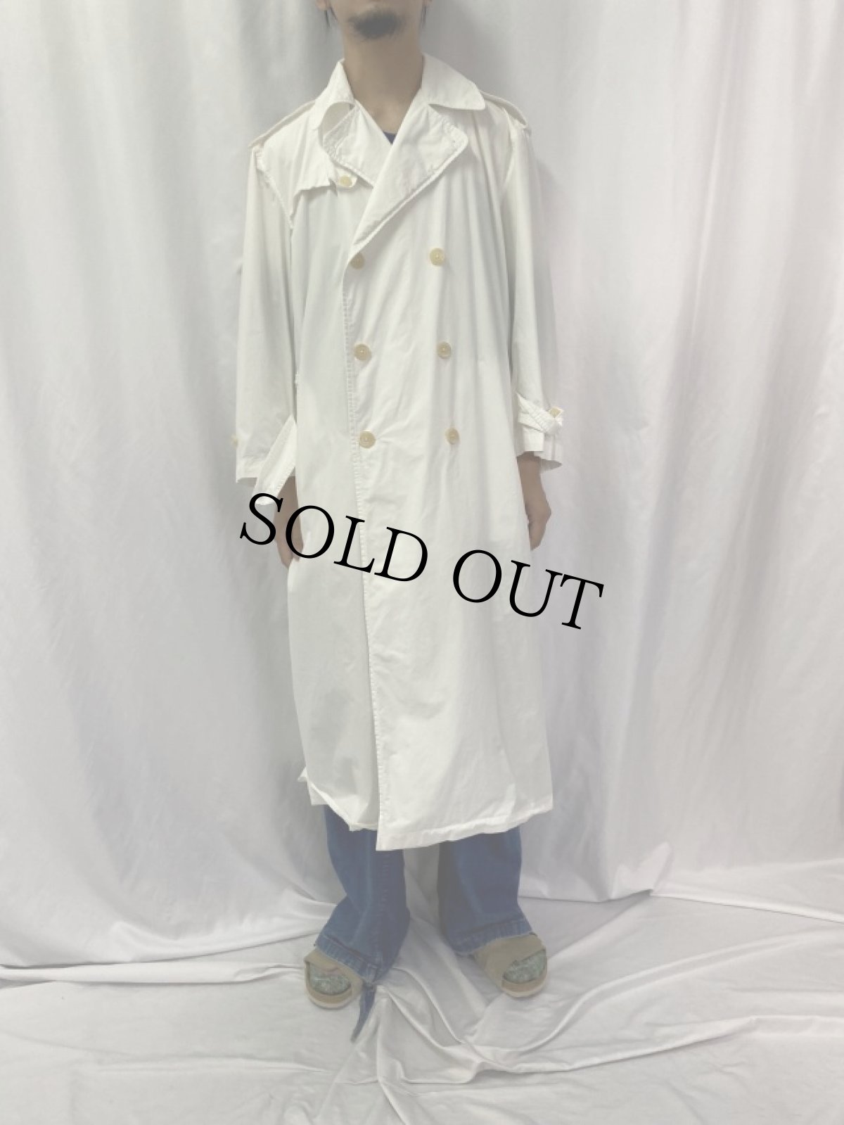 画像2: Ralph Lauren コットンポプリン トレンチコート size8 (2)