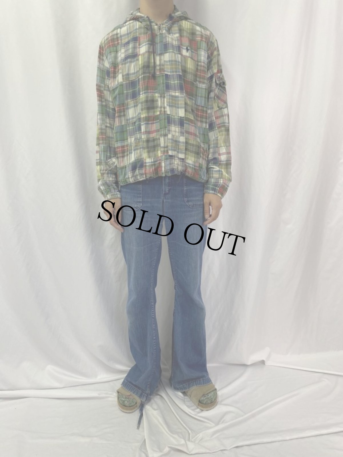 画像2: POLO Ralph Lauren クレイジーパンターン ジップパーカー M (2)