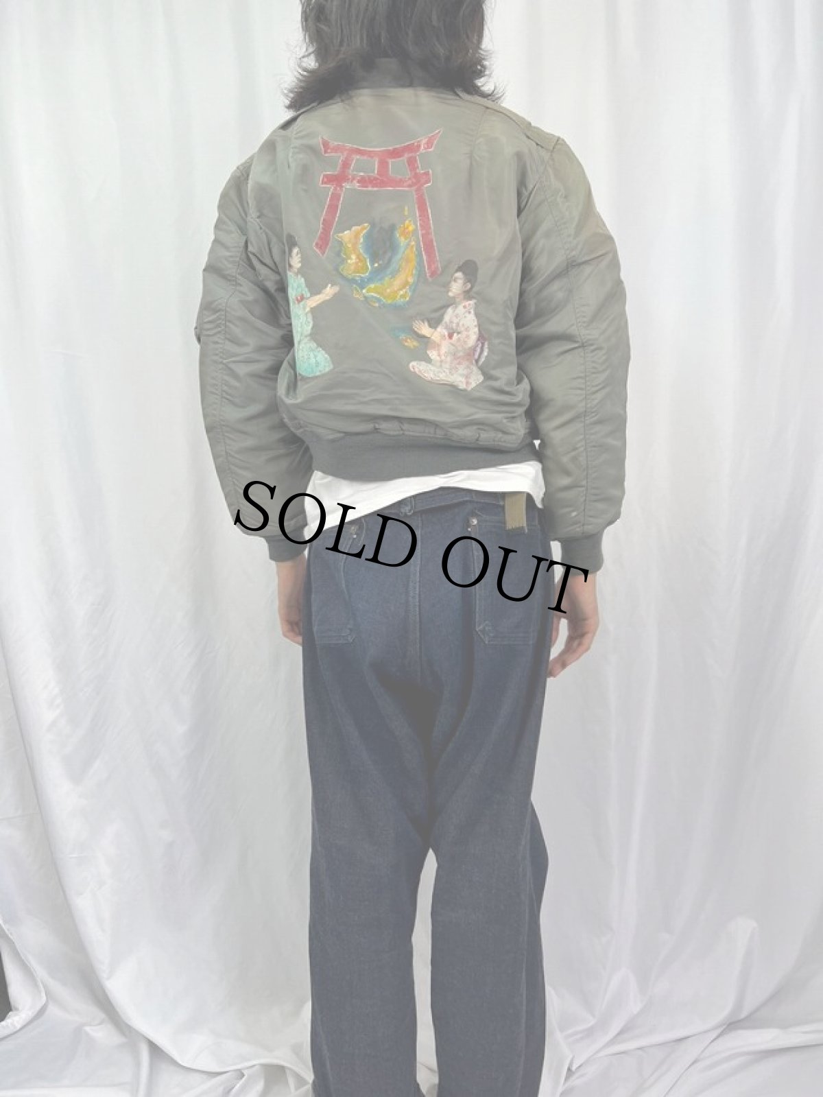 画像5: 50's U.S.AIR FORCE L-2B "初期型" 日本地図 ペイント入りフライトジャケット (5)