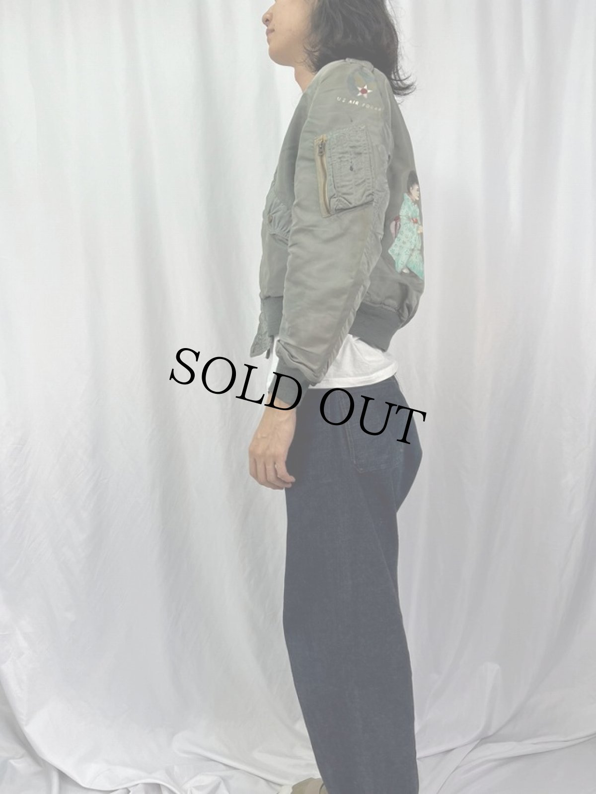 画像4: 50's U.S.AIR FORCE L-2B "初期型" 日本地図 ペイント入りフライトジャケット (4)