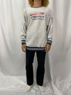 画像2: 90's Champion REVERSE WEAVE USA製 "ANNAPOLIS" リブボーダー L (2)