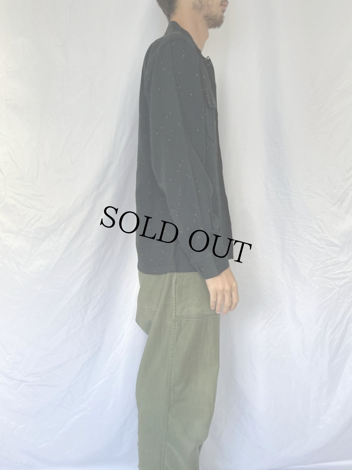 画像3: 50's Fujimiya Tokyo カラーネップ オープンカラーシャツ (3)