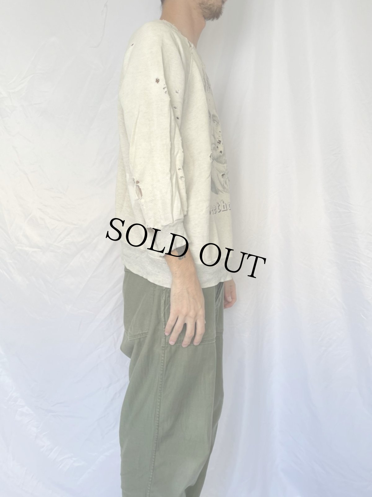 画像3: 60's Three B's BEETHOVEN 音楽家 染み込みプリントスウェット (3)