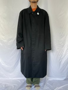 画像2: 80〜90's Burberrys ステンカラーコート ライナー付き BLACK 48LONG (2)