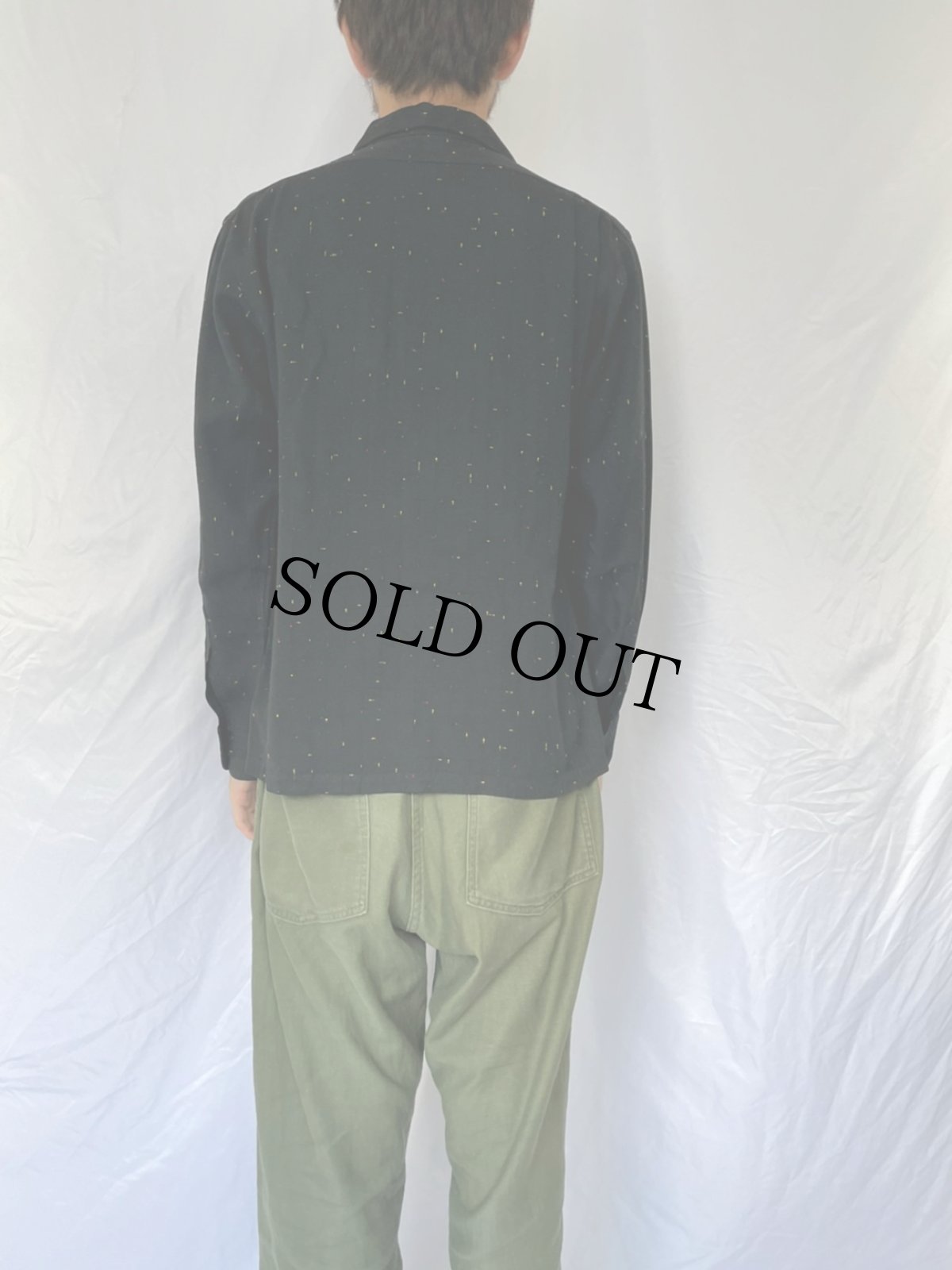 画像4: 50's Fujimiya Tokyo カラーネップ オープンカラーシャツ (4)