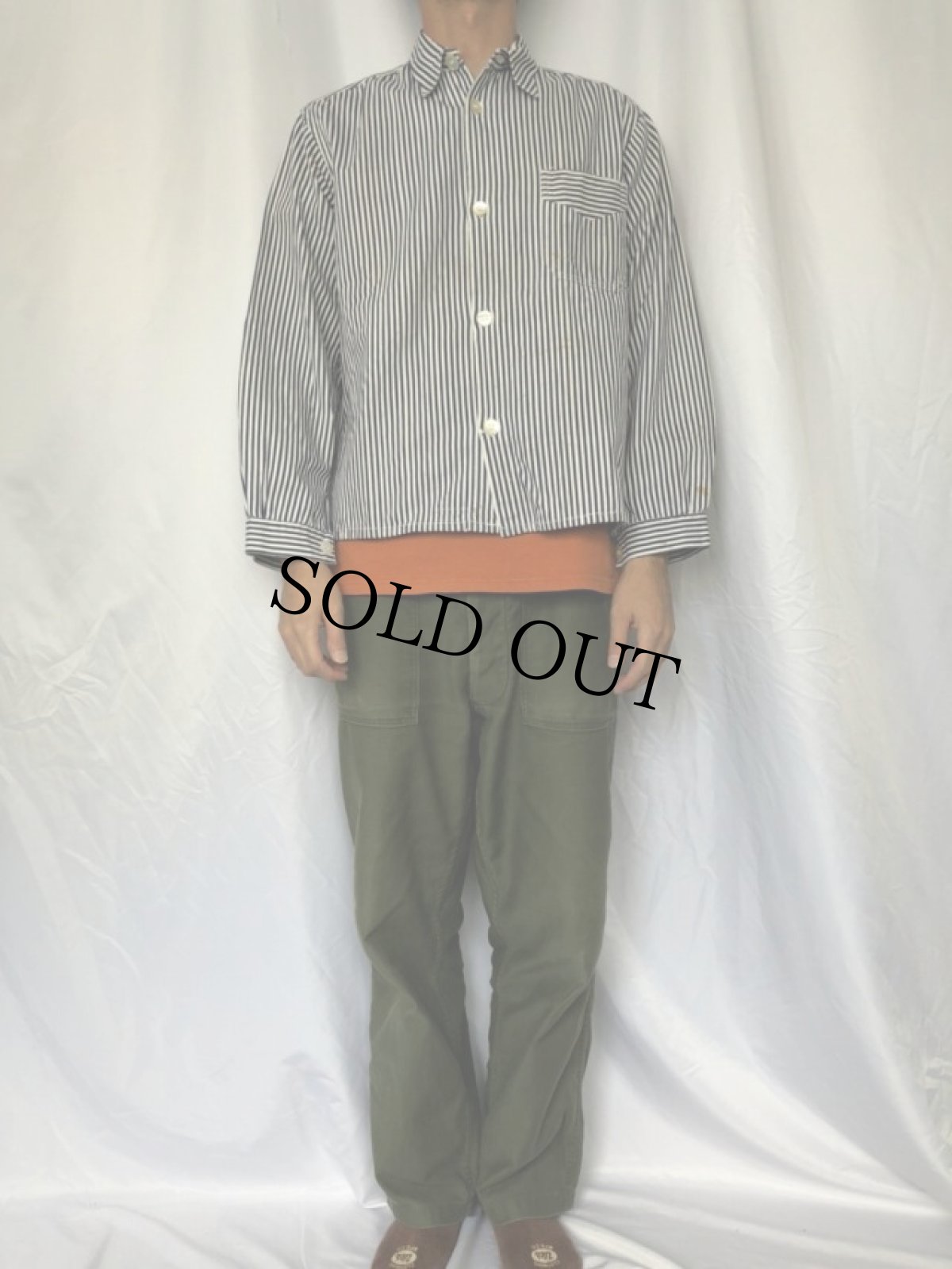 画像2: EURO Reitmeier ストライプ柄 ワークジャケット (2)