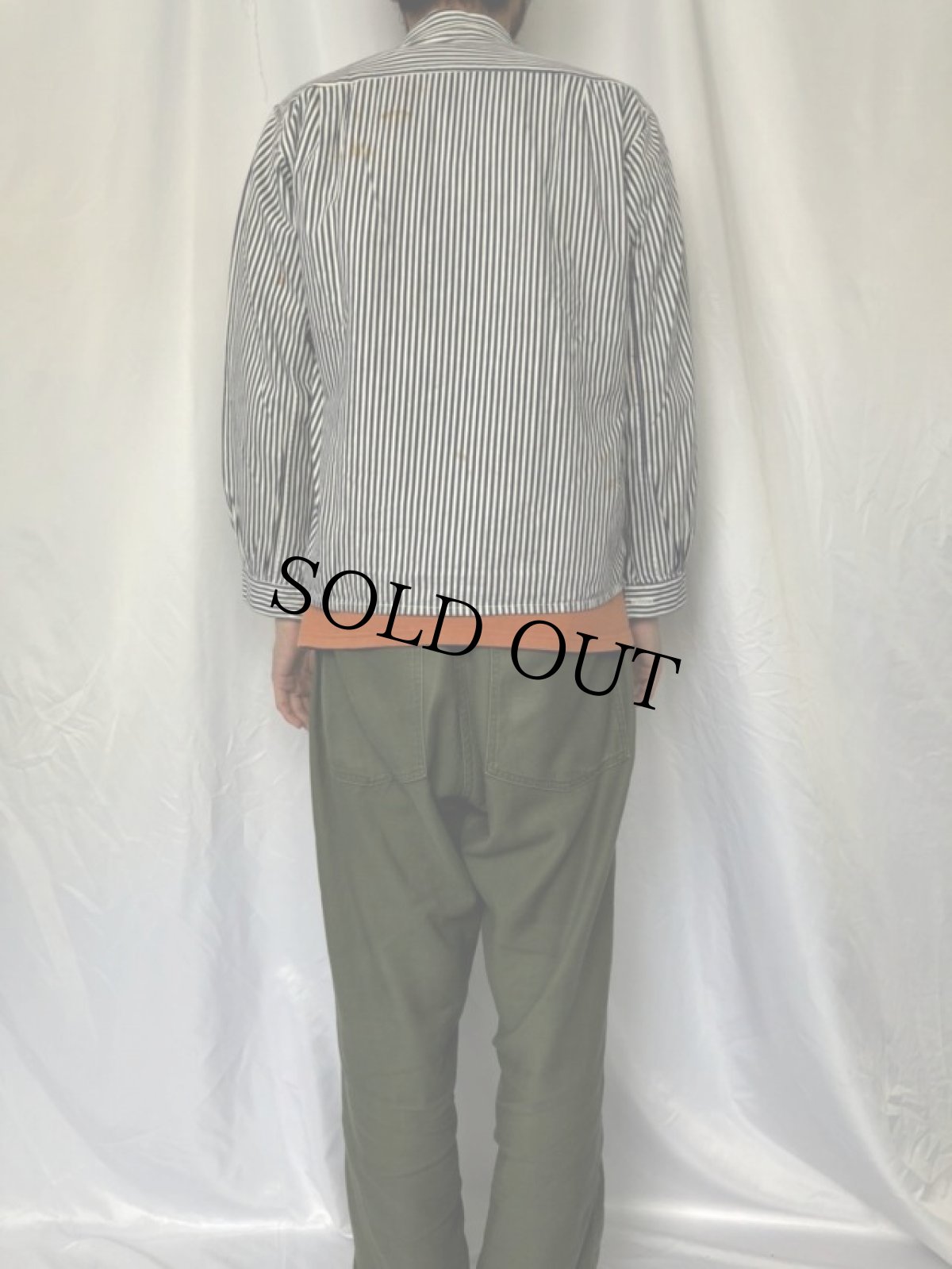 画像4: EURO Reitmeier ストライプ柄 ワークジャケット (4)