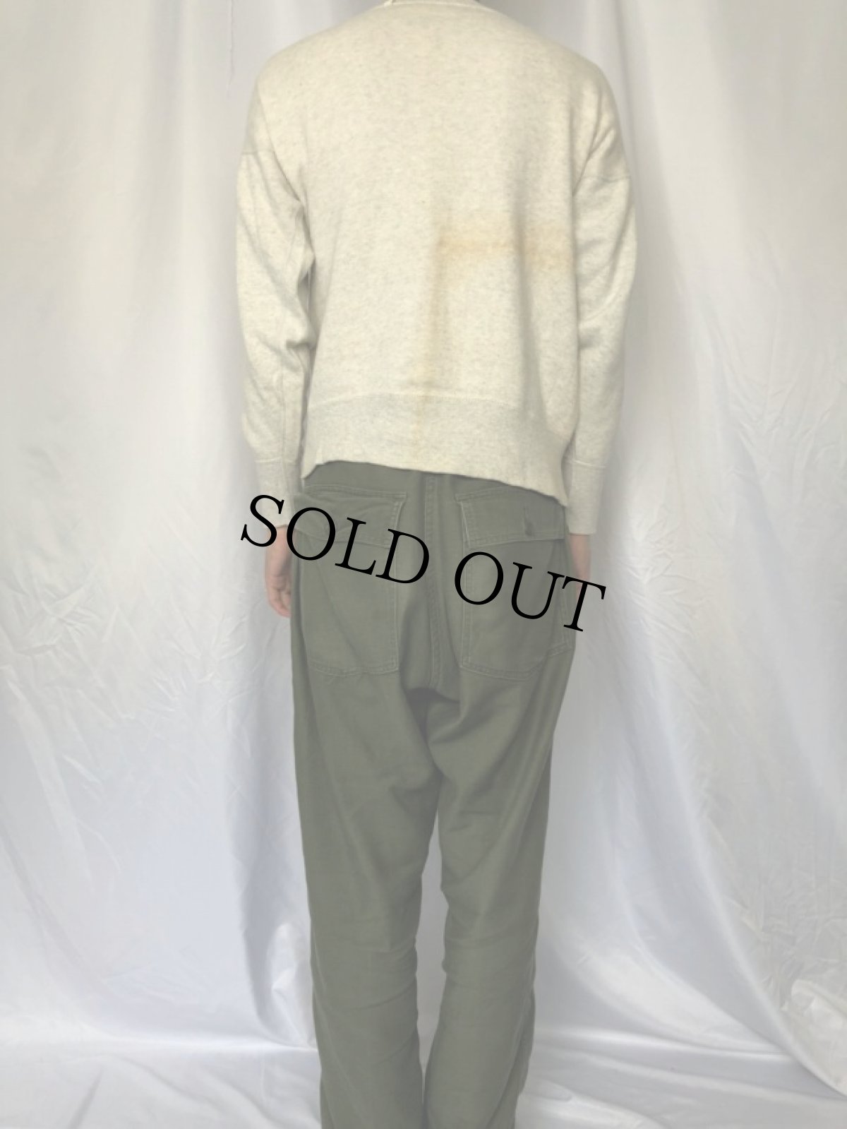 画像4: 50's 前V 無地スウェット (4)