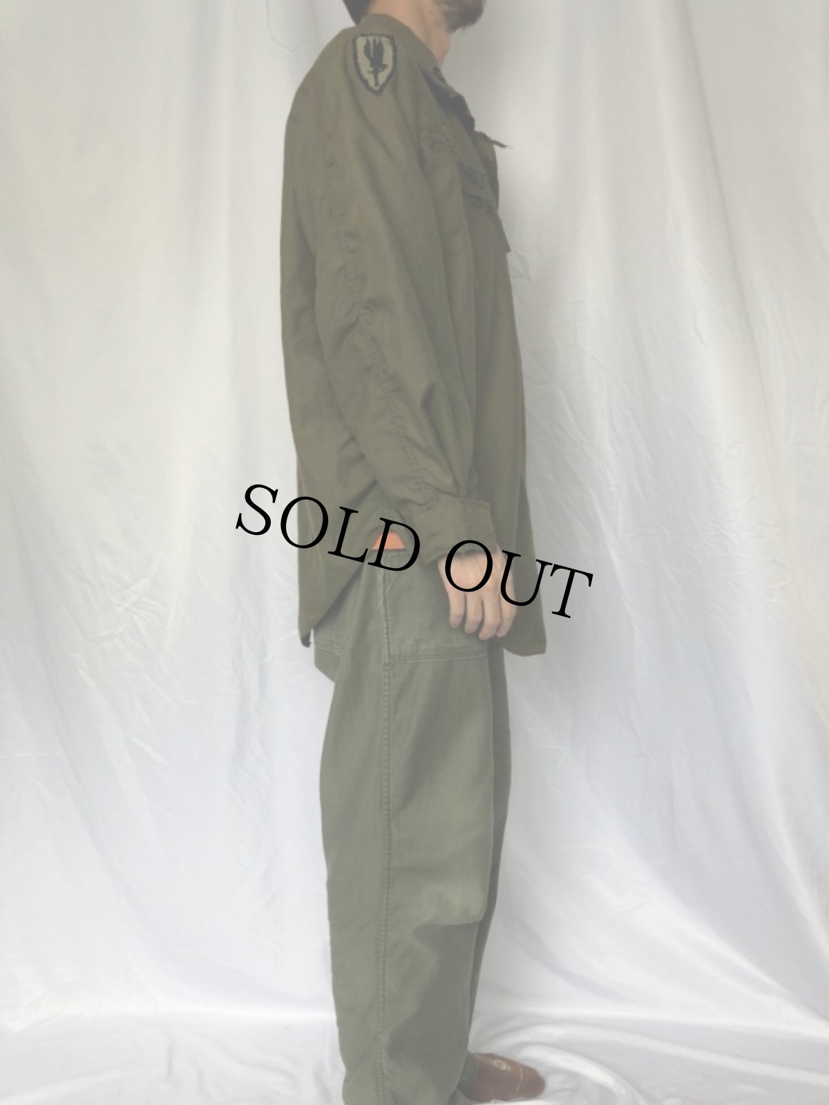 画像3: 70's U.S.ARMY ノーメックス ヘリクルーシャツ LARGE-LONG (3)