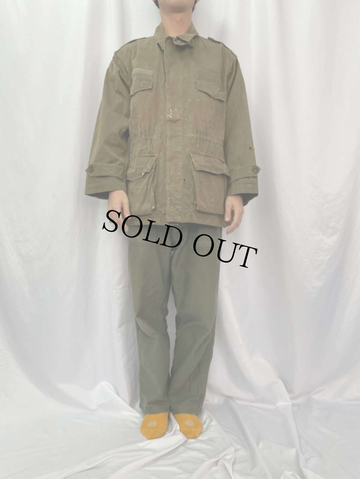 画像2: 50's French Army M-47 HBTジャケット 後期 (2)