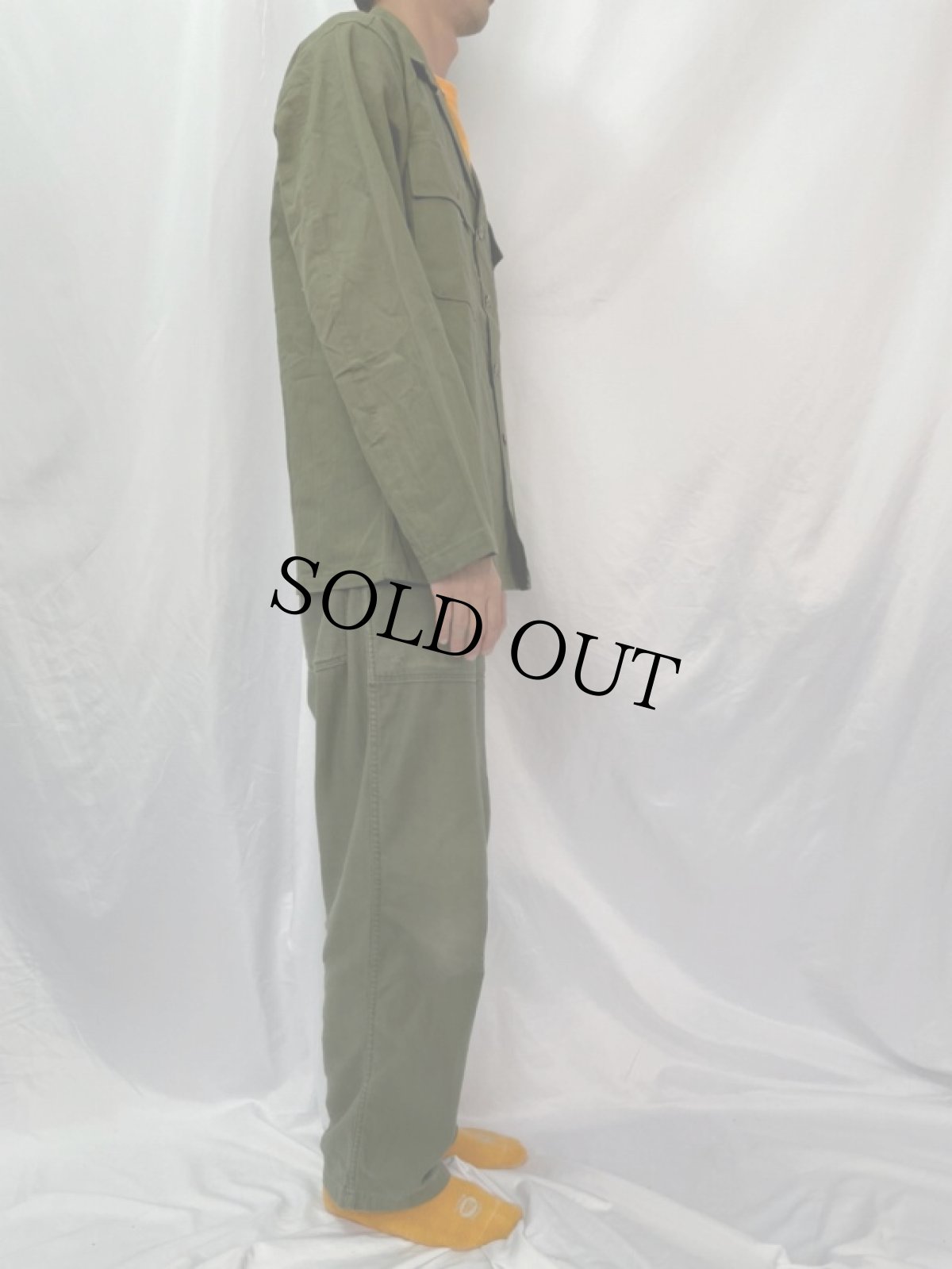 画像3: 40's U.S.ARMY M-47 月桂樹ボタン HBTジャケット DEADSTOCK SMALL (3)