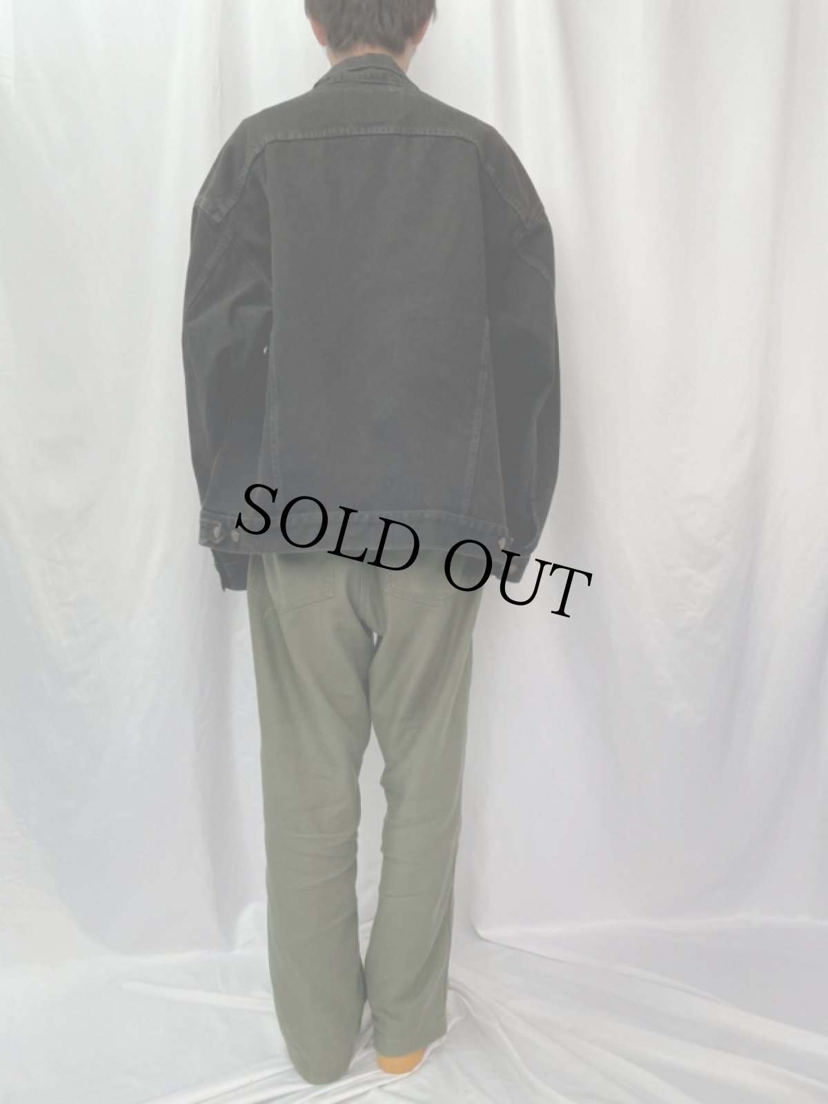 画像4: 90's Levi's 70507-4159 USA製 ブラックデニムジャケット XXL (4)