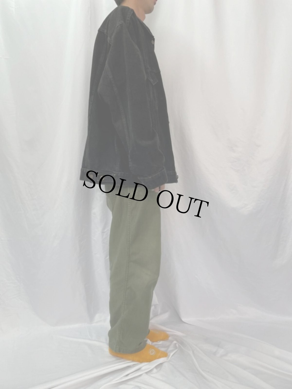 画像3: 90's Levi's 70507-4159 USA製 ブラックデニムジャケット XXL (3)