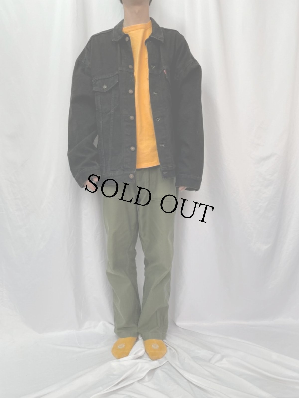 画像2: 90's Levi's 70507-4159 USA製 ブラックデニムジャケット XXL (2)