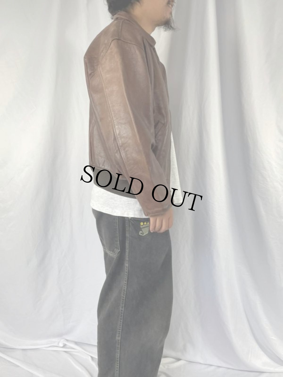 画像3: 80〜90's AVIREX B-15 レザーフライトジャケット M (3)