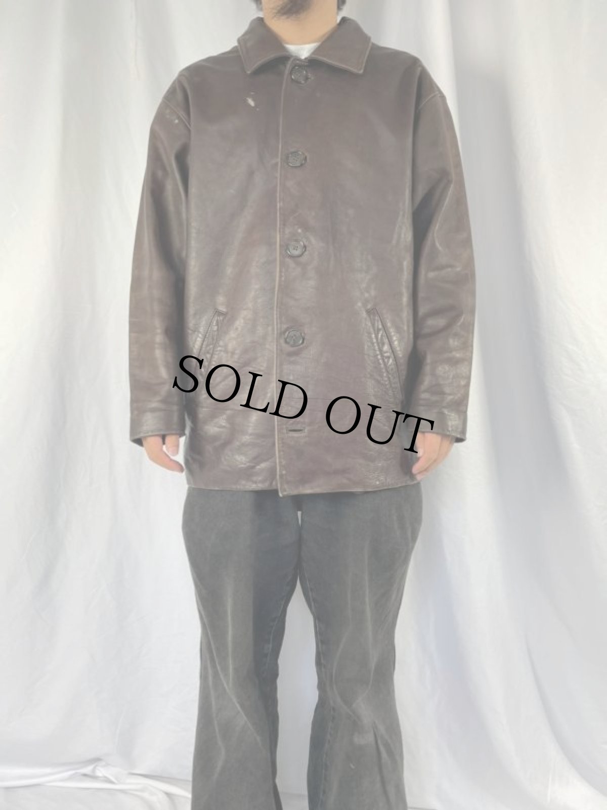 画像2: MICHAEL HELLER レザーハーフコート (2)