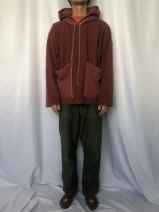 画像9: 【SALE】GOFUKUSAY "CROSS SEPA POCKET HOODIE" R.BROWN 【FREE】 (9)