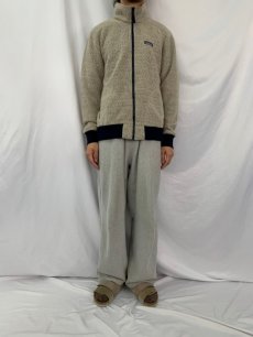 画像2: 2010's Patagonia ウール×ポリエステル フリースジャケット L (2)