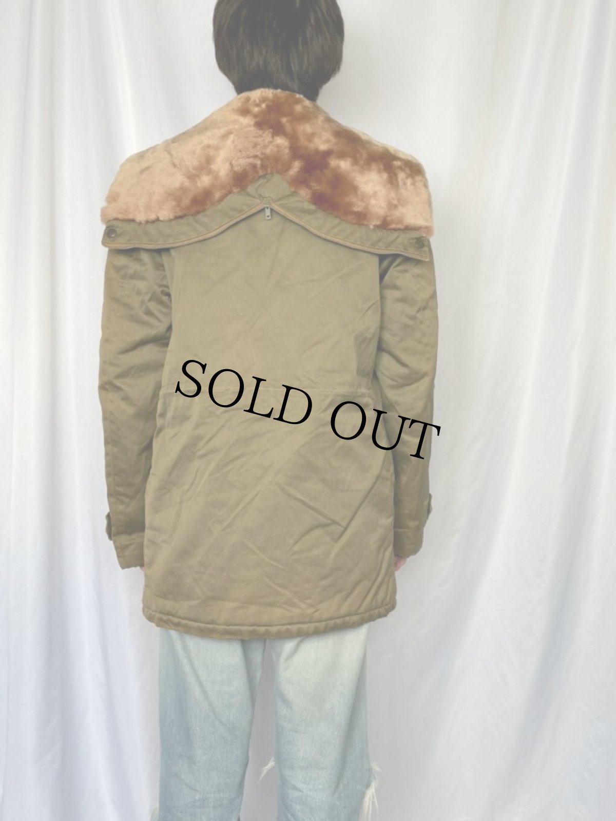 画像4: 60's MILITARY B-9 民間用 ラビットフード デッキコート (4)