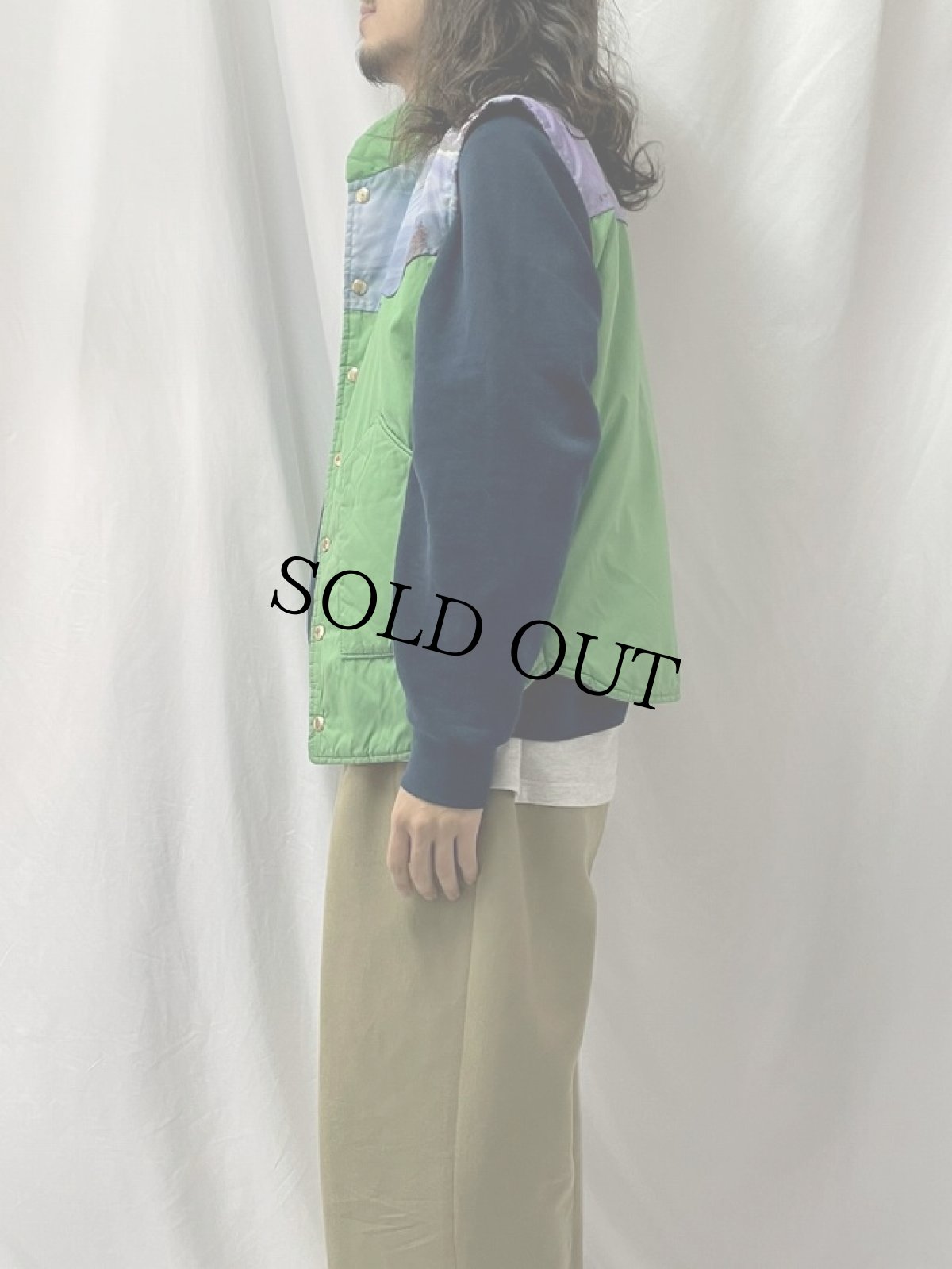 画像3: 70's WILLIAM BARRY STRAUGGLE GEAR ミッキーマウスイラスト ダウンベスト L (3)