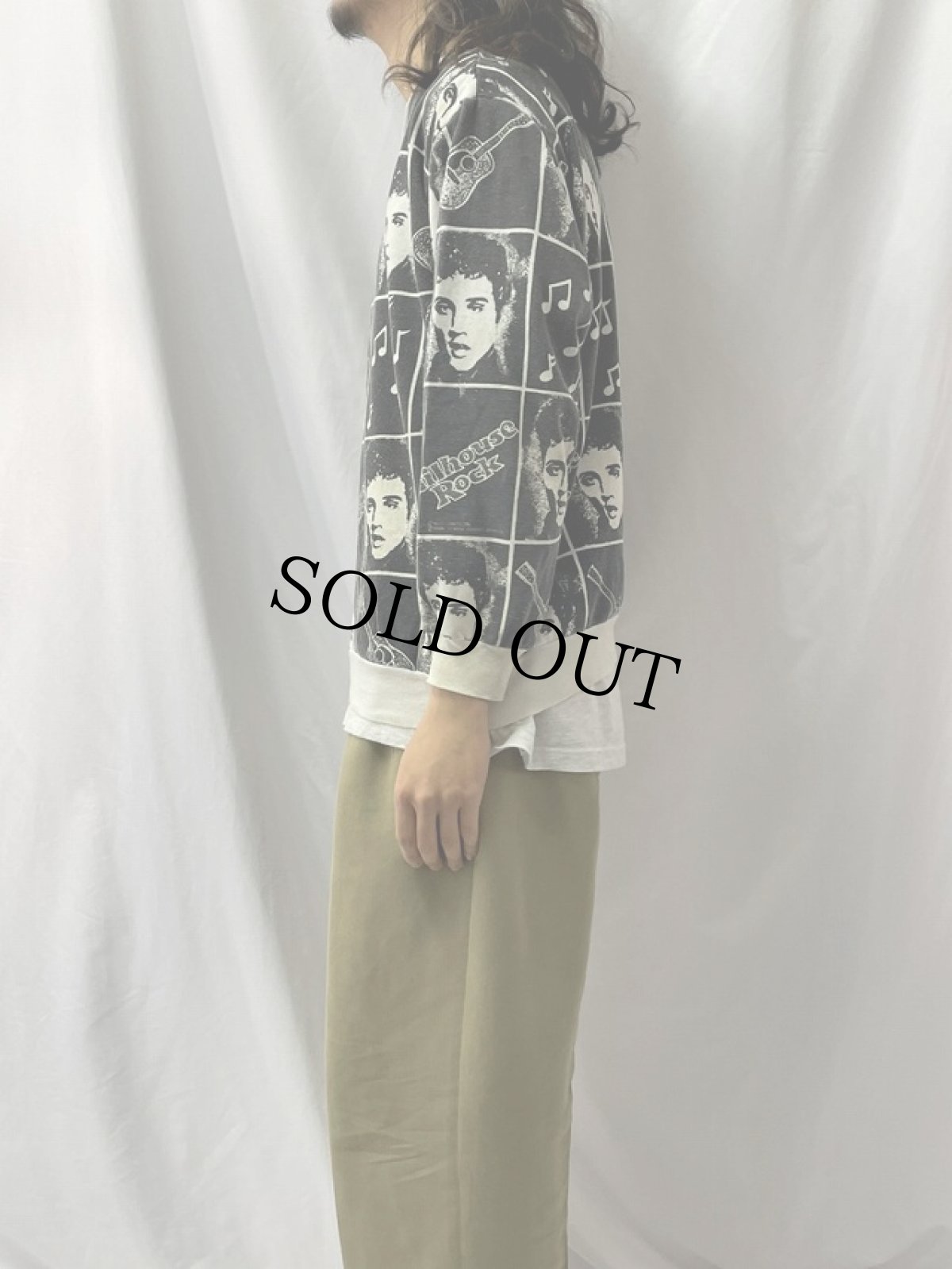 画像3: 80’s USA製 Elvis Presley "Jailhouse Rock" 総柄プリントスウェット (3)