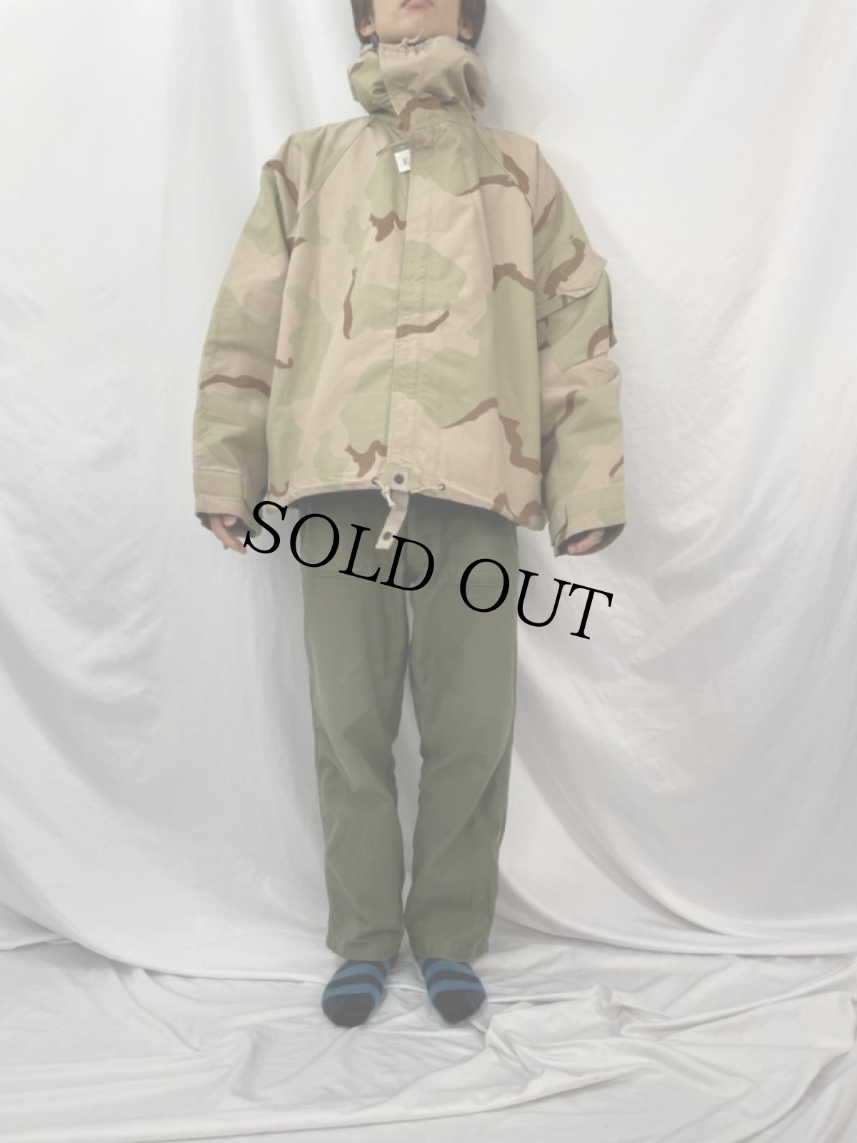 画像2: U.S.MILITARY "TRNG ONLY" デザートカモ ケミカルプロテクティブジャケット LARGE/REGULAR (2)