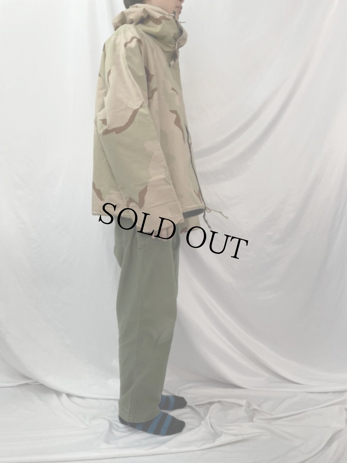 画像3: U.S.MILITARY "TRNG ONLY" デザートカモ ケミカルプロテクティブジャケット LARGE/REGULAR (3)