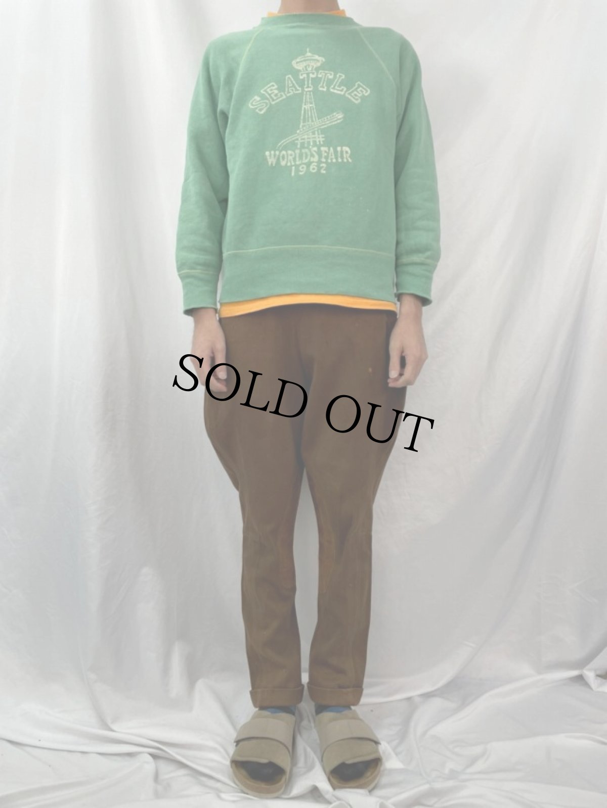 画像2: 50's レザーベルト スエード切り替えジョッパーズパンツ W26-28 (2)