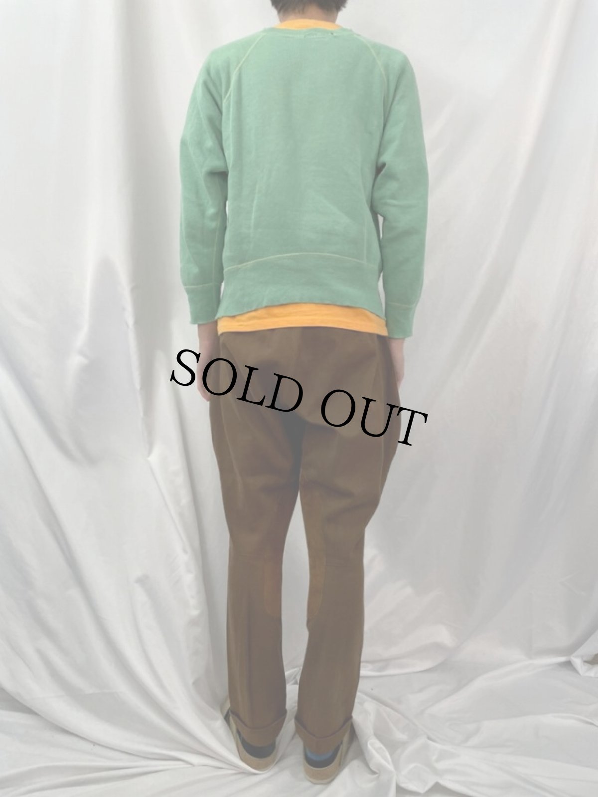 画像4: 50's レザーベルト スエード切り替えジョッパーズパンツ W26-28 (4)