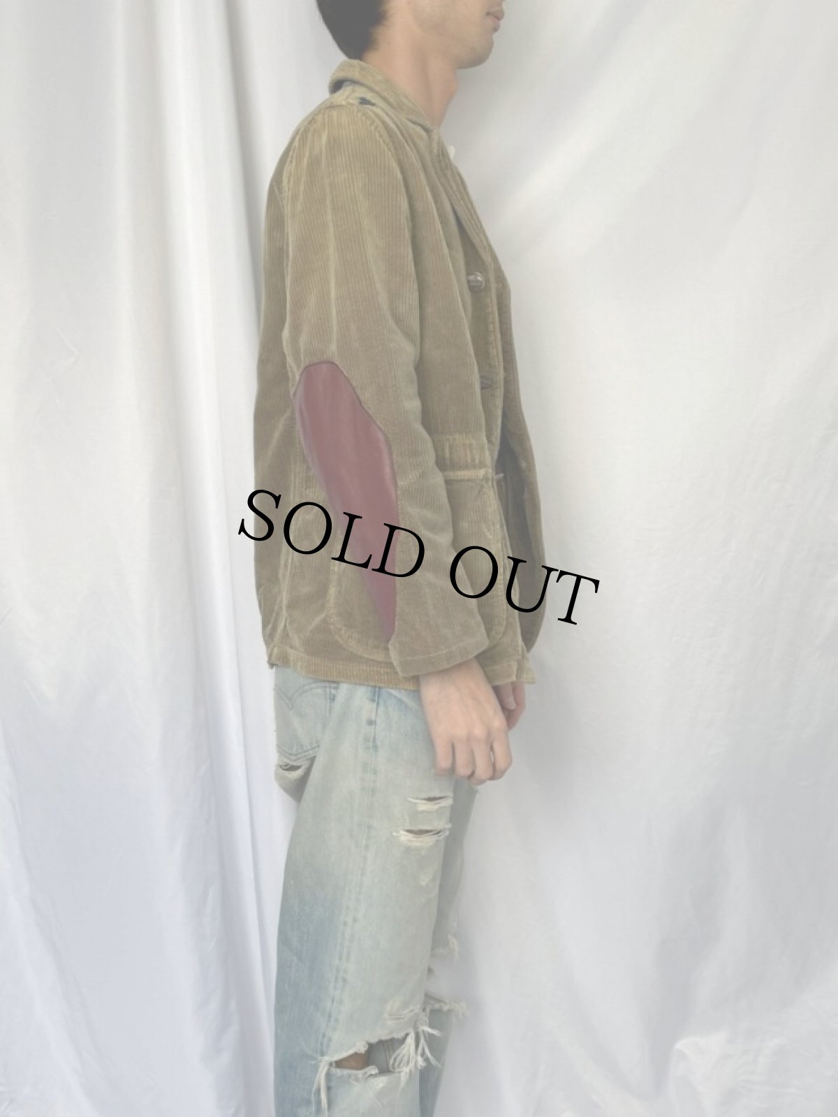 画像3: KAPITAL KOUNTRY 動物ボタン コーデュロイハンティングジャケット M (3)