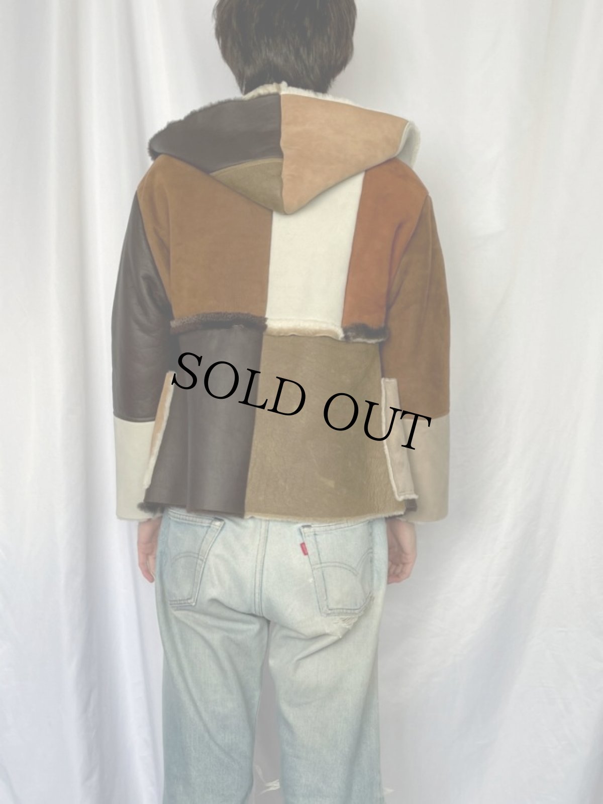 画像4: KAPITAL パッチワーク ムートンコート S (4)