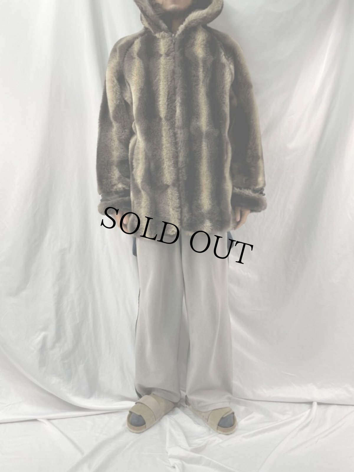 画像2: 80's Marvin Richards USA製 フェイクファージャケット L (2)