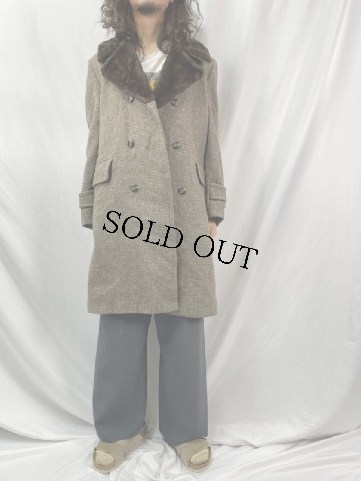 画像2: 70's JC Penney ウールボアコート 38 (2)