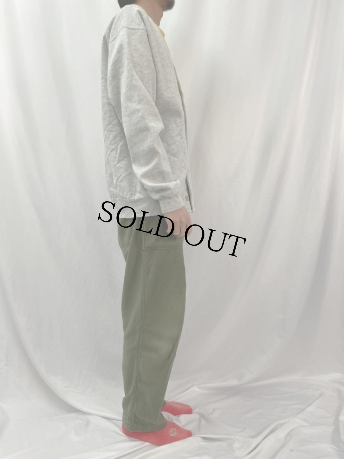 画像3: 90's Champion USA製 霜降りスウェットカーディガン 目無し XL (3)