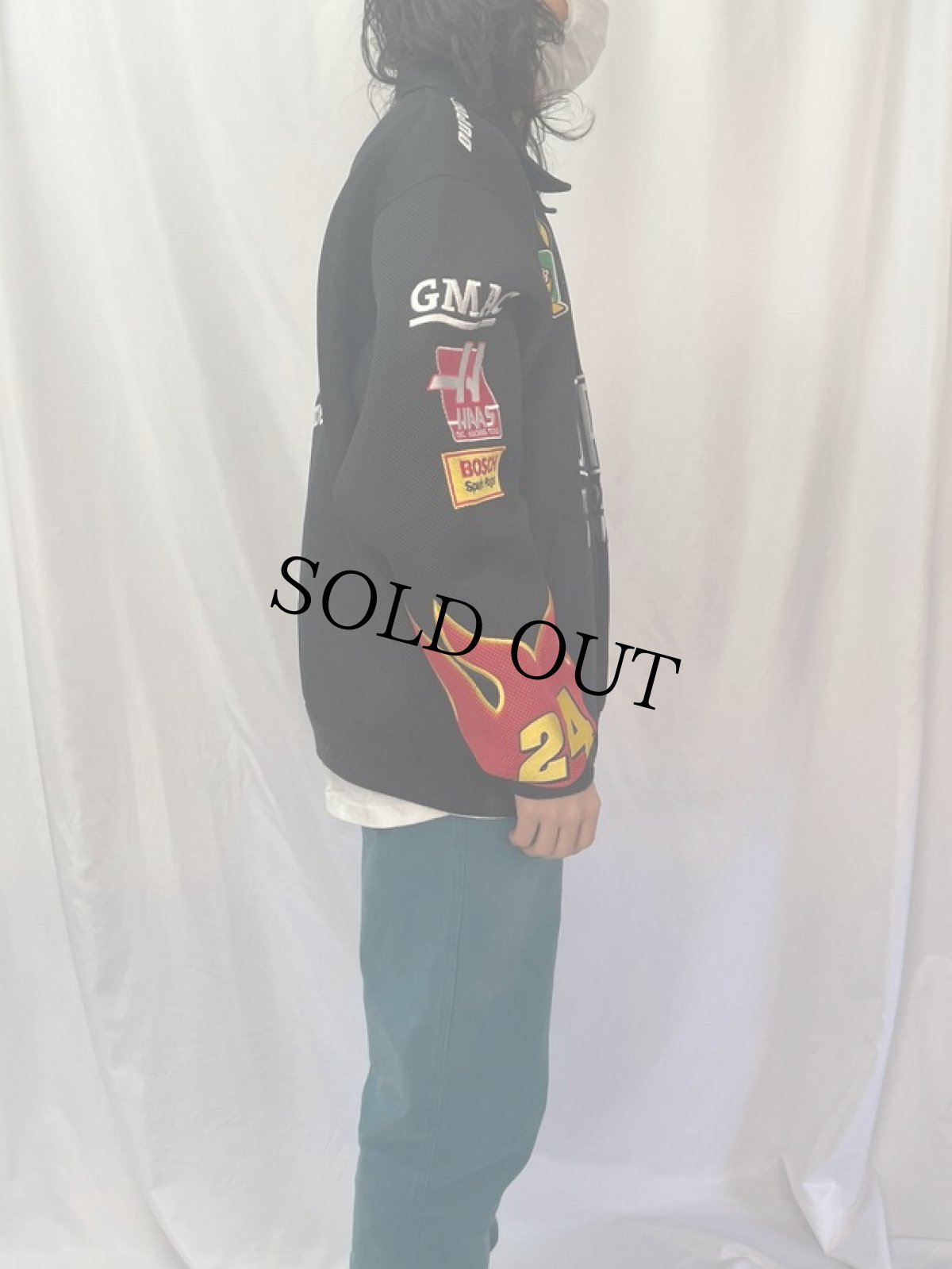 画像3: JEFF HAMILTON 刺繍 メッシュレーシングジャケット XL (3)