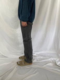 画像3: 80's Levi's 501 USA製 ストライプ柄 ブラックデニムパンツ W33 (3)