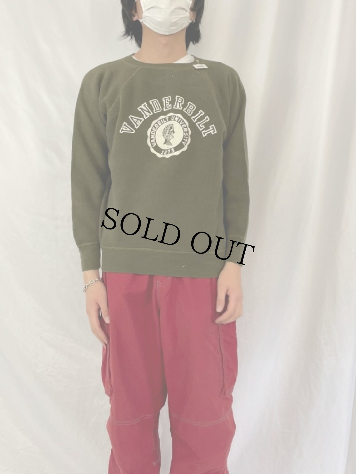 画像2: 60's "VANDERBILT" カレッジプリントスウェット (2)