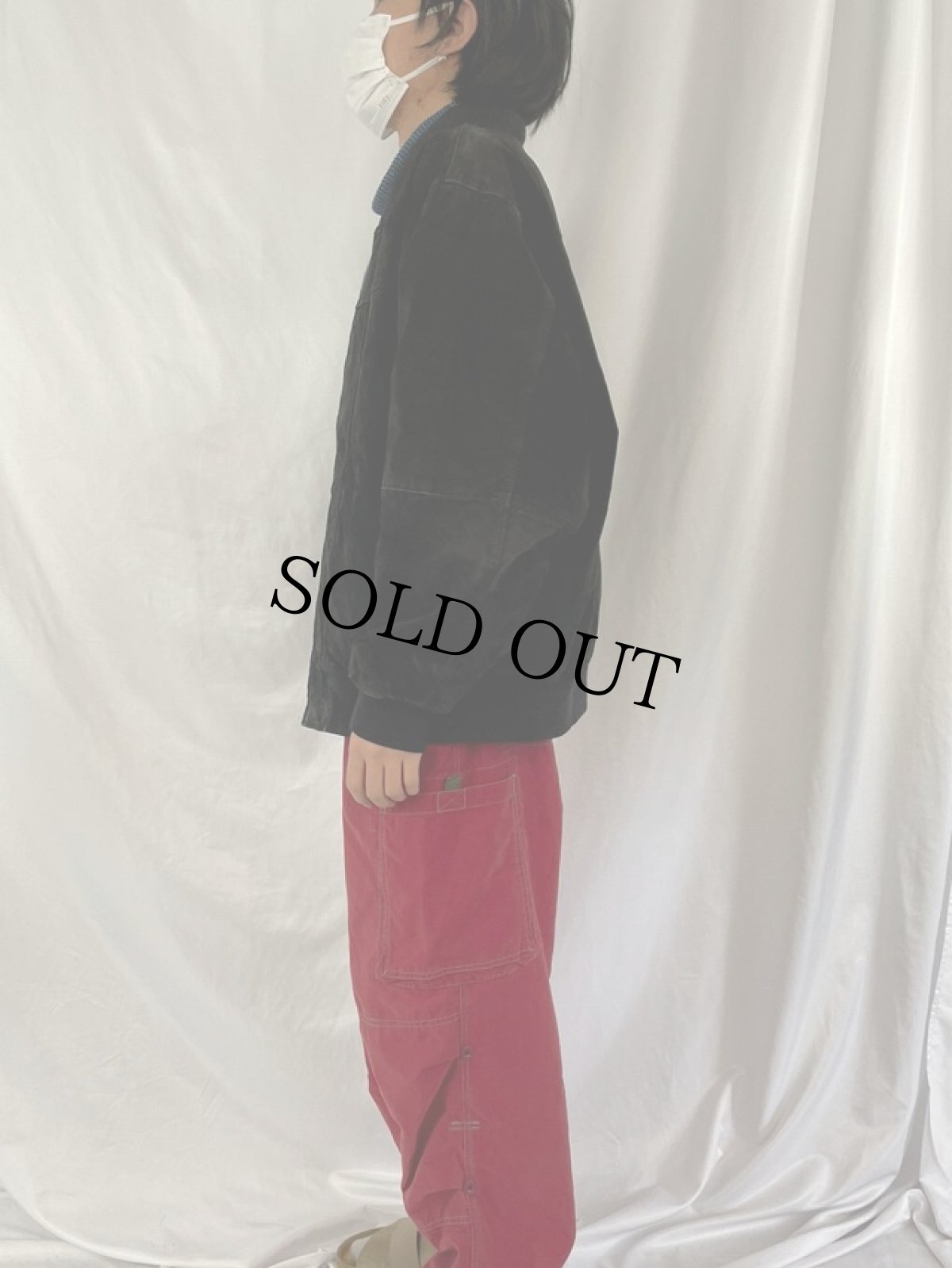 画像3: Basic Editions キルティングライナー スエードレザーブルゾン L (3)