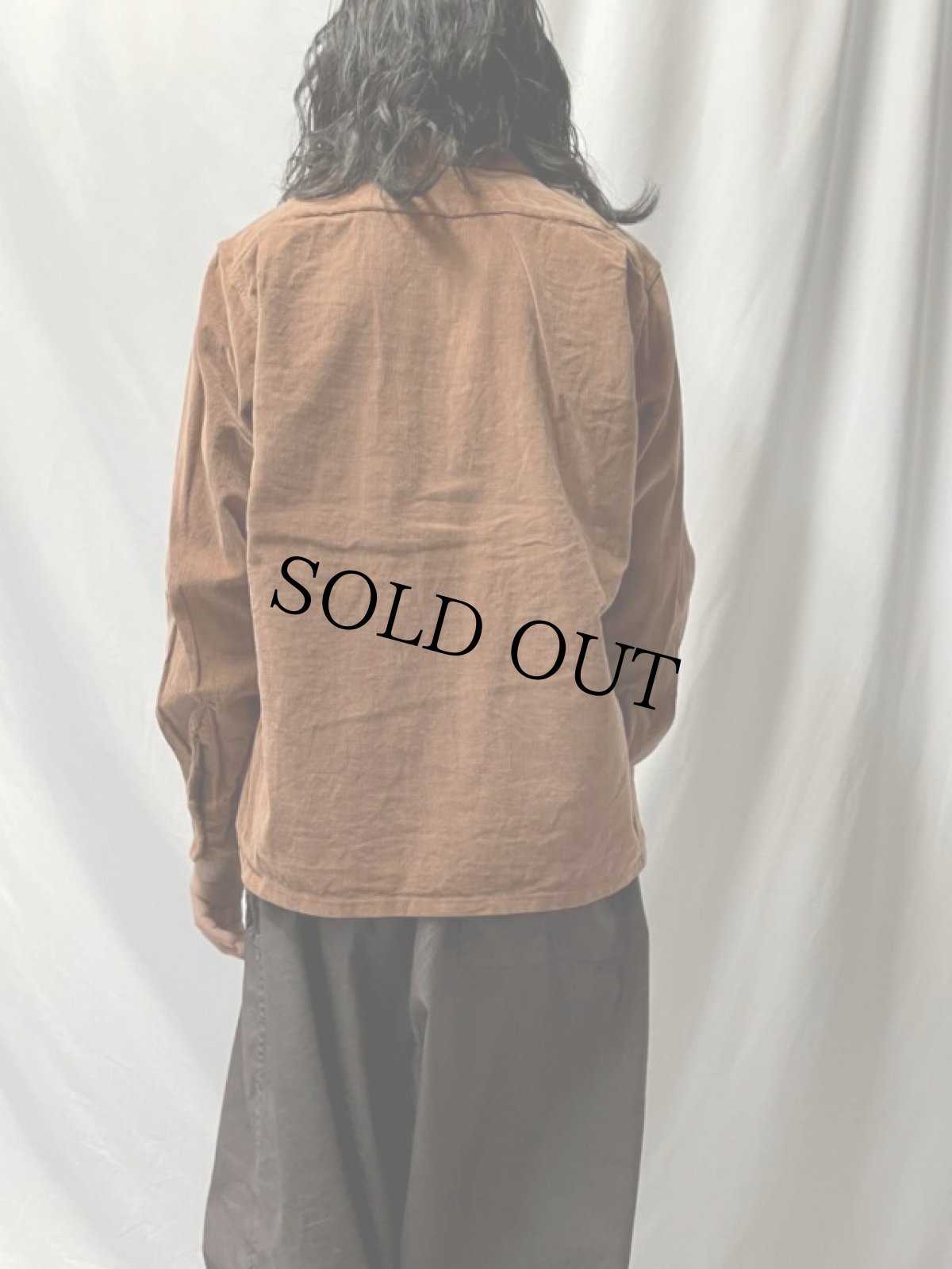 画像4: 50〜60's Westchester オープンカラーコーデュロイシャツ M (4)