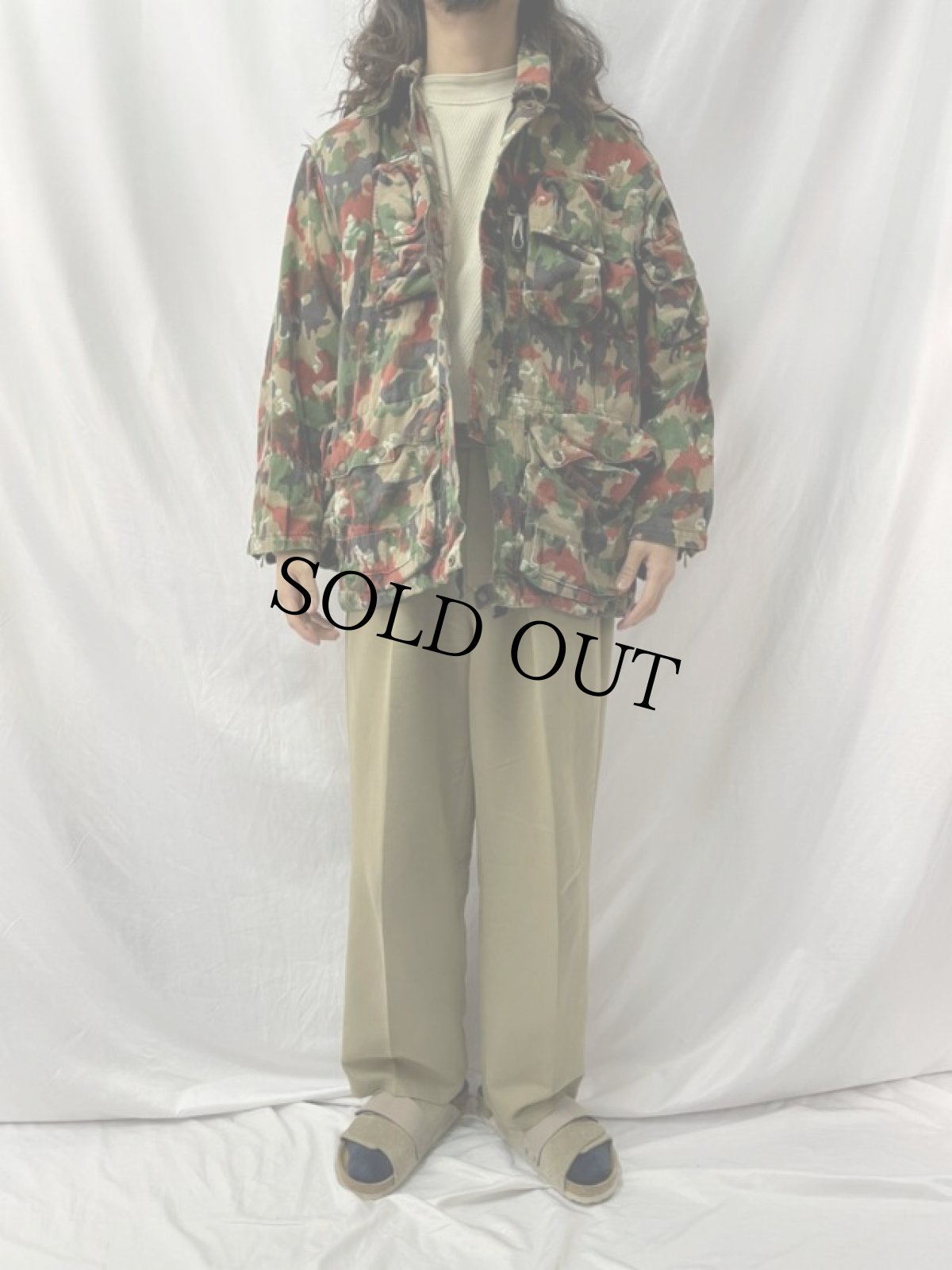 画像2: 60's スイス軍 M-1960 アルペンカモ フィールドジャケット (2)