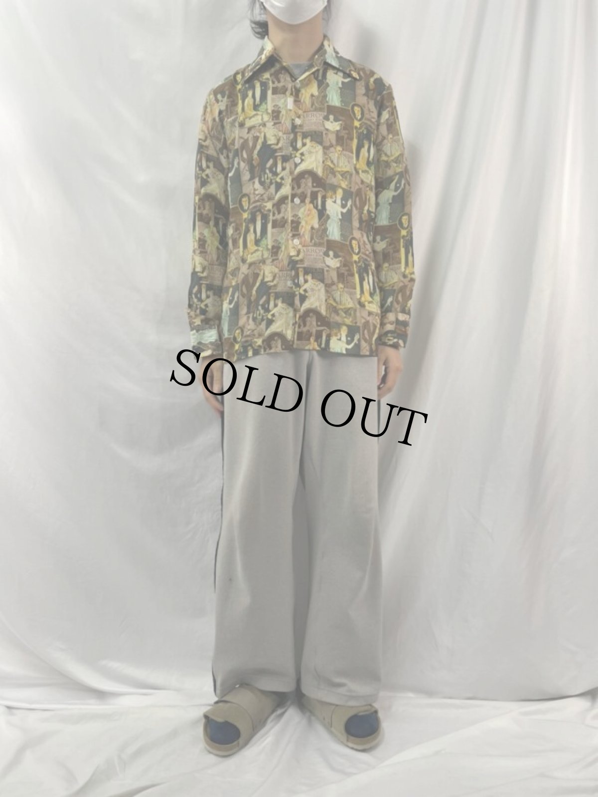 画像2: "ARROW COLLARS & SHIRTS FOR DRESS" 総柄ポリシャツ (2)