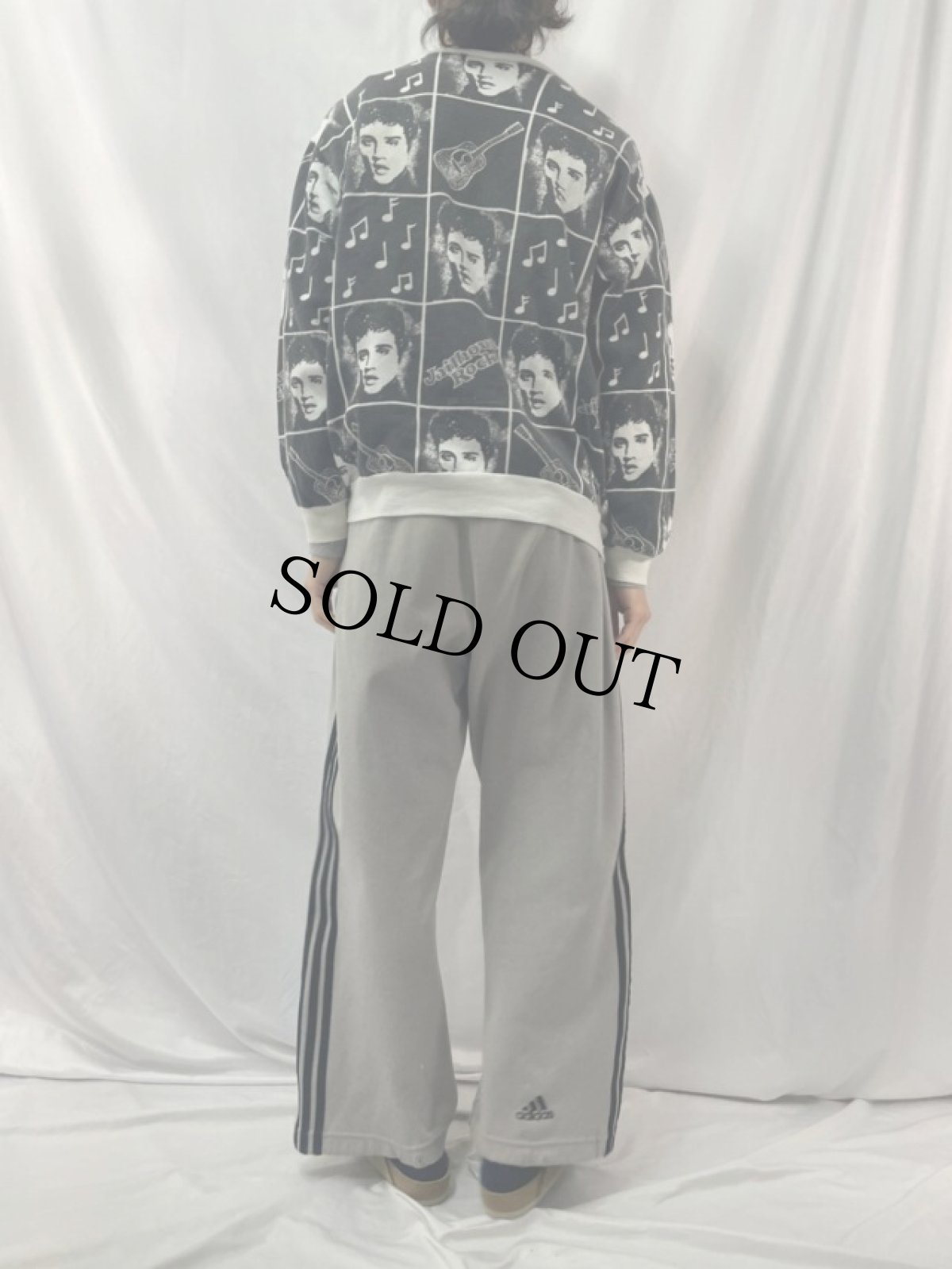 画像4: 80’s USA製 Elvis Presley "Jailhouse Rock" 総柄プリントスウェット XL (4)