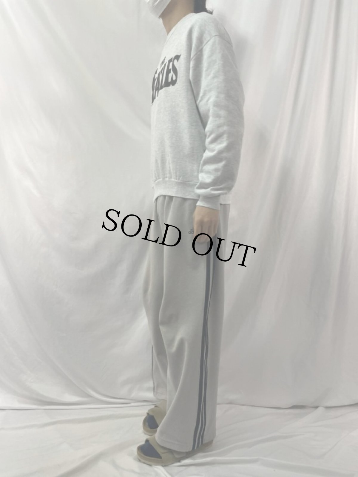 画像3: 90's USA製 THE BEATLES ロックバンド ロゴスウェット L (3)