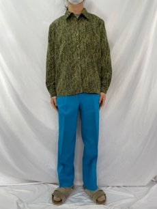 画像2: susan graver style パイソン柄 ポリシャツ XL (2)