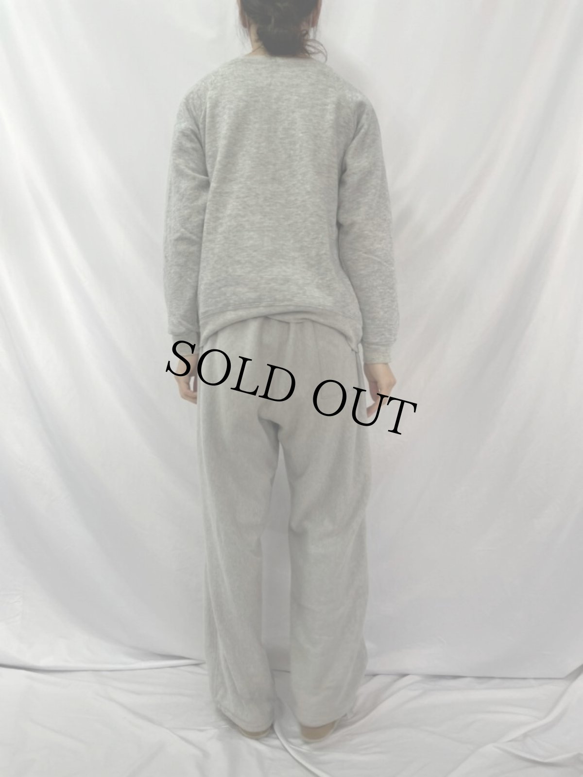 画像5: 80's Champion トリコタグ USA製 "NOTRE DAME" フロッキープリント リバーシブルスウェット L (5)