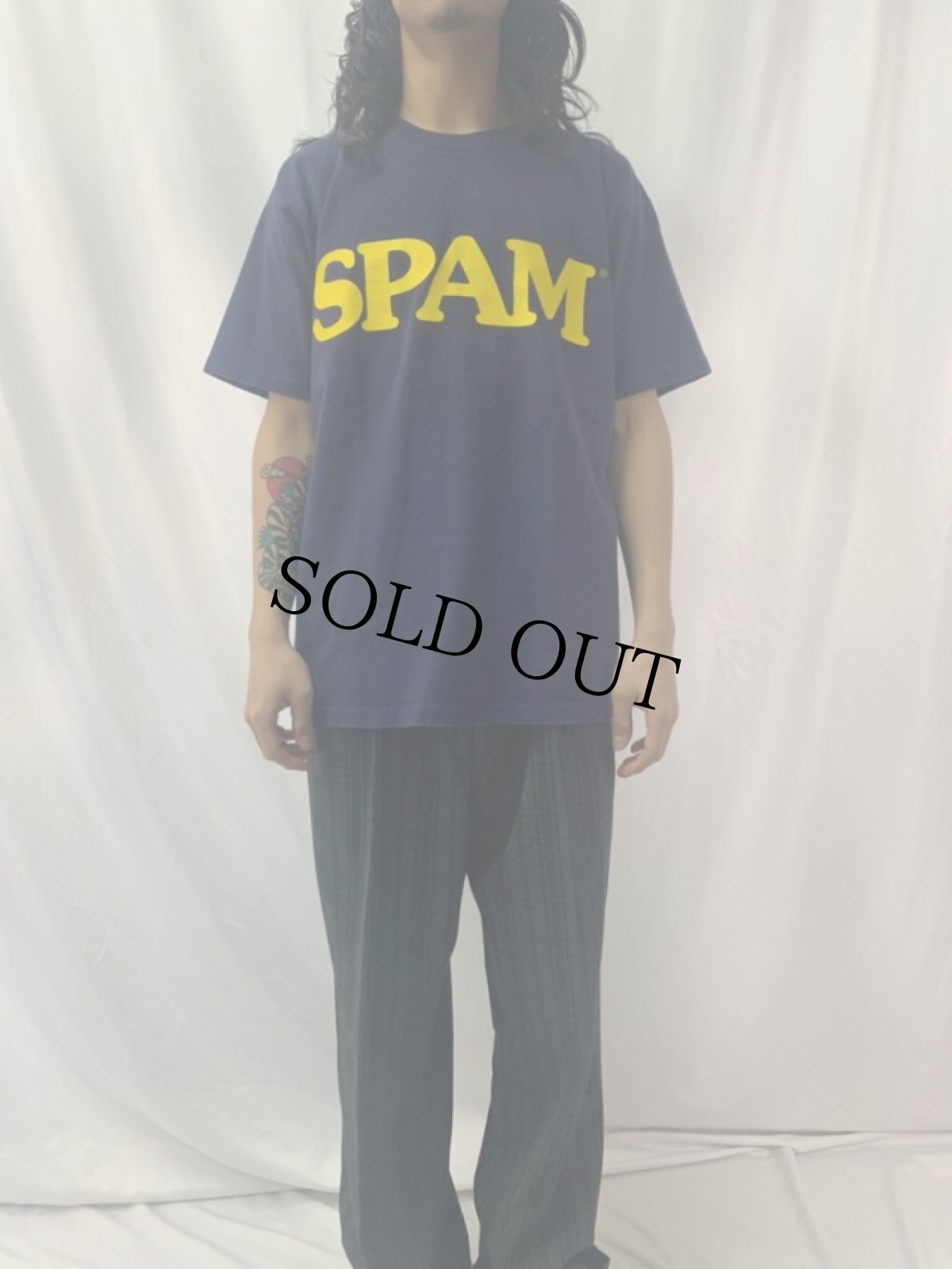 画像2: 90's USA製 SPAM ロゴプリントTシャツ L (2)