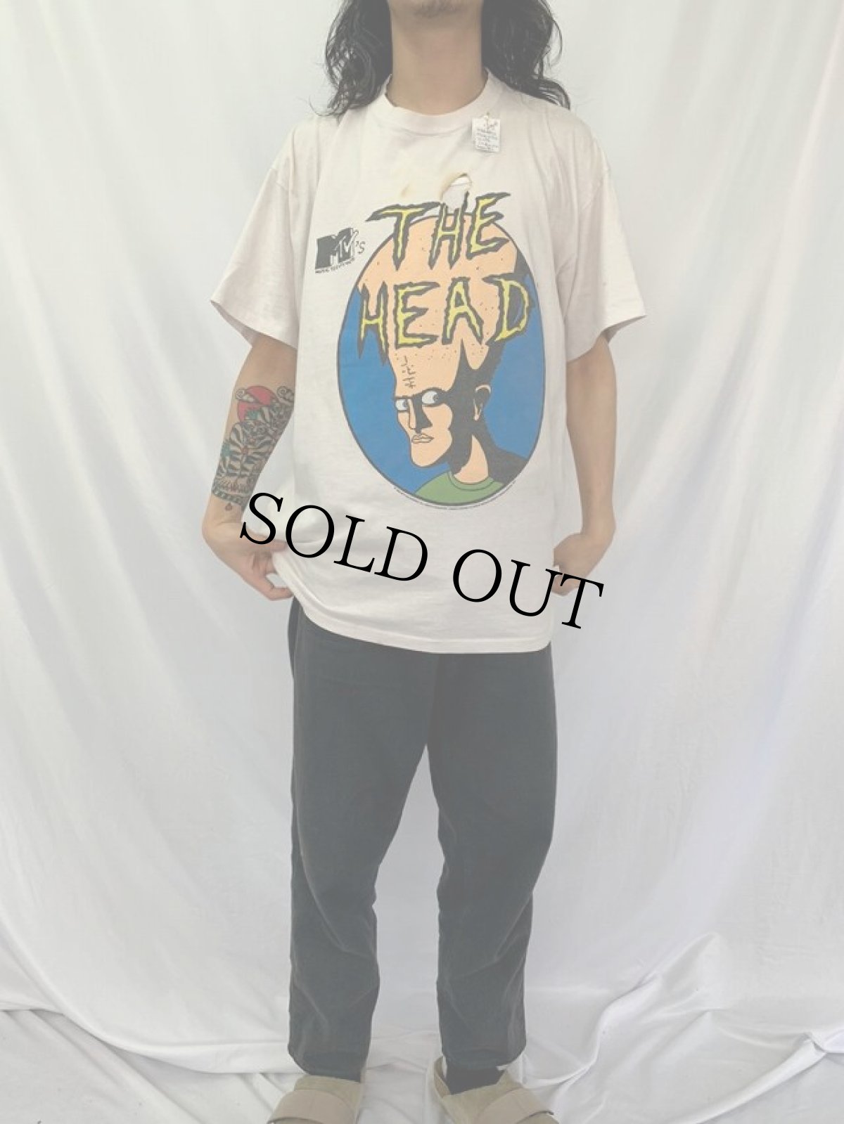 画像2: 90's MTV "THE HEAD" アニメプリントTシャツ (2)
