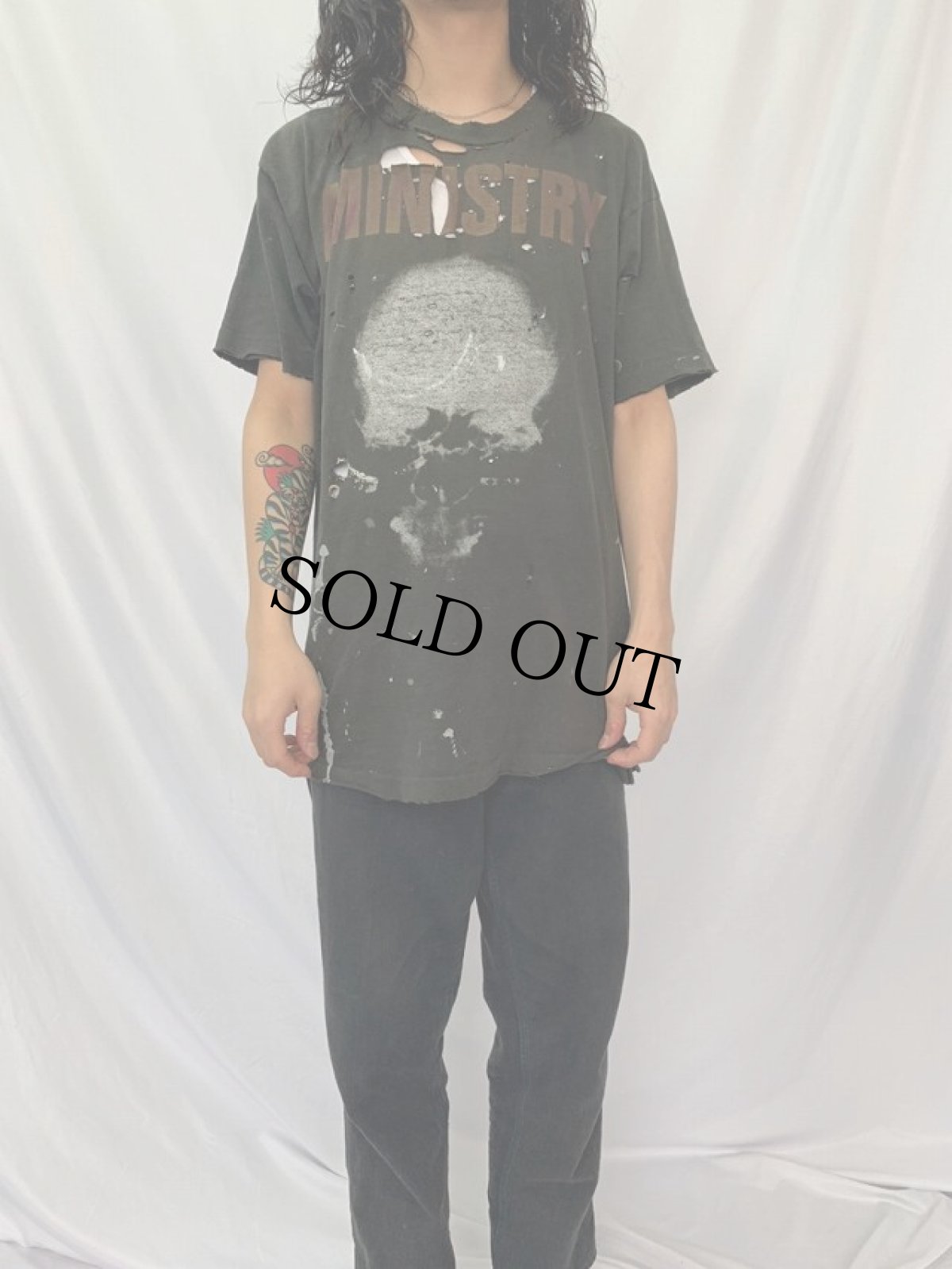 画像2: 90's MINISTRY USA製 インダストリアル・メタルバンドTシャツ XL (2)