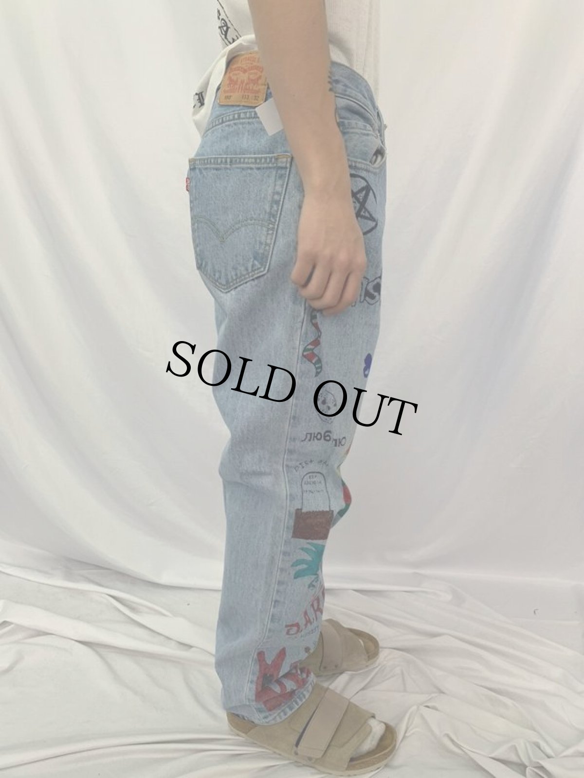 画像3: Levi's 550 メモリアルペント デニムパンツ W34 (3)