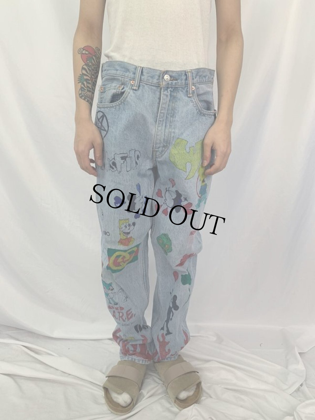 画像2: Levi's 550 メモリアルペント デニムパンツ W34 (2)